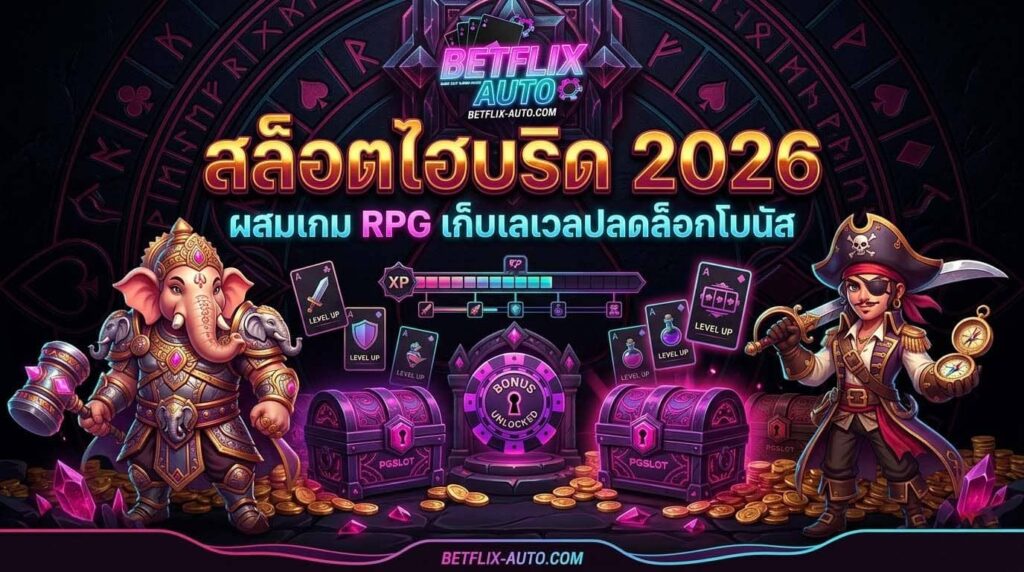 สล็อตไฮบริด 2026 ผสมเกม RPG เก็บเลเวลปลดล็อกโบนัส